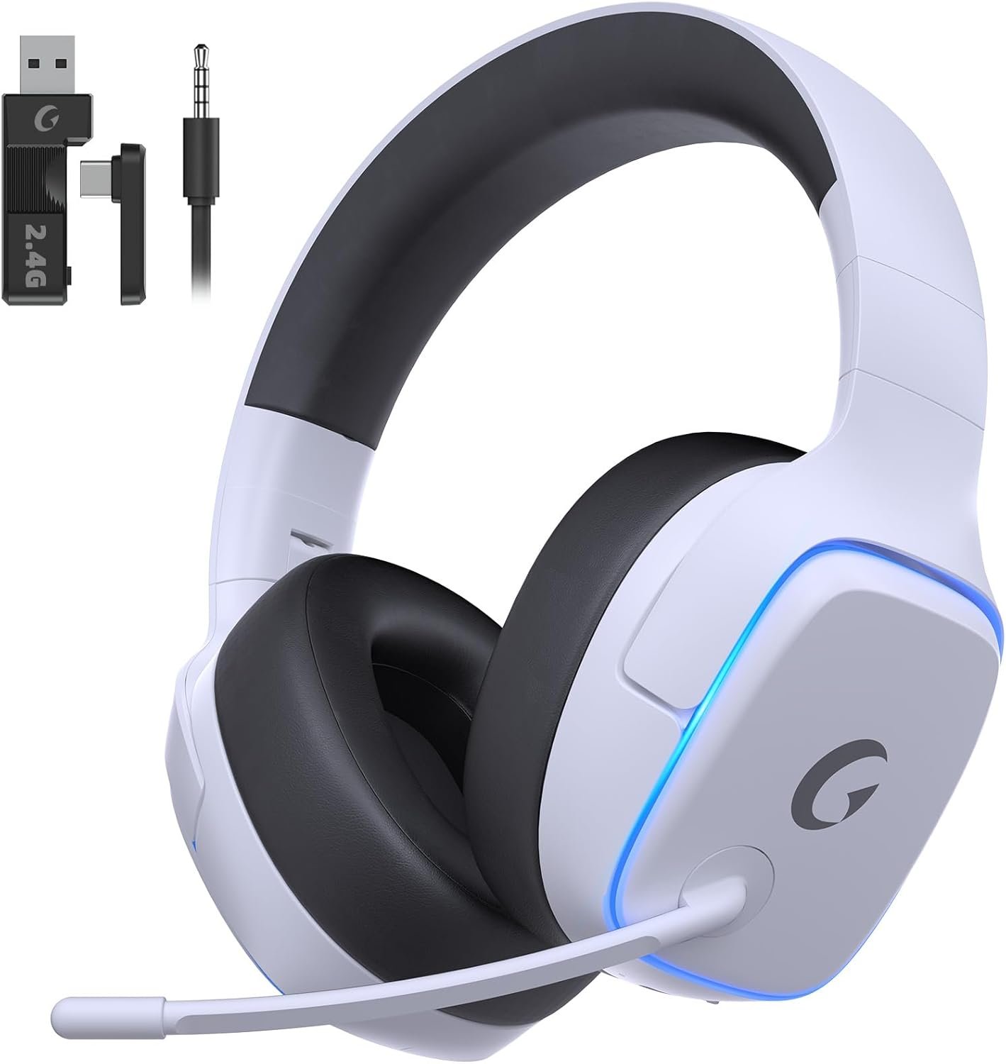 Gvyugke 2.4GHz Wireless Gaming Headsets for PS5, PS4, PC, Switch