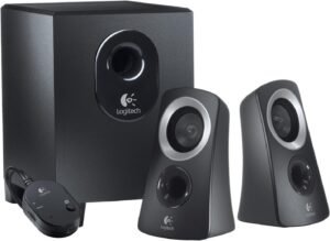 Logitech Z313 2.1 Multimedia Speaker System with Subwoofer, Full Range Audio, 50 Watts Peak Power, Strong Bass, 3.5mm Inputs, PC/PS4/Xbox/TV/Smartphone/Tablet/Music Player - Black