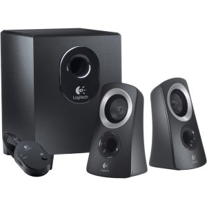 Logitech Z313 2.1 Multimedia Speaker System with Subwoofer, Full Range Audio, 50 Watts Peak Power, Strong Bass, 3.5mm Inputs, PC/PS4/Xbox/TV/Smartphone/Tablet/Music Player - Black