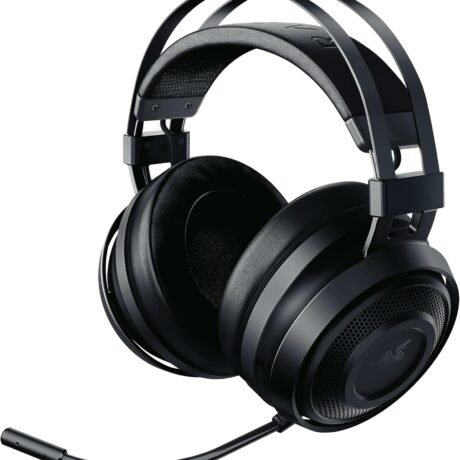 Razer Nari Essential Wireless 7.1 Surround Sound Gaming Headset: THX Spatial Audio - Auto-Adjust Headband & Swivel Cups - Auto-Adjust - Flip Mic - for PC, PS4, PS5 Only - Black