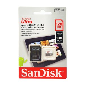 SanDisk Ultra 128GB microSDXC Card with Adapter