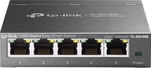 TP-Link 5-Port Gigabit Ethernet Easy Smart Switch| Plug and Play | Desktop | Sturdy Metal w/Shielded Ports | Limited Lifetime Replacement (TL-SG105E)